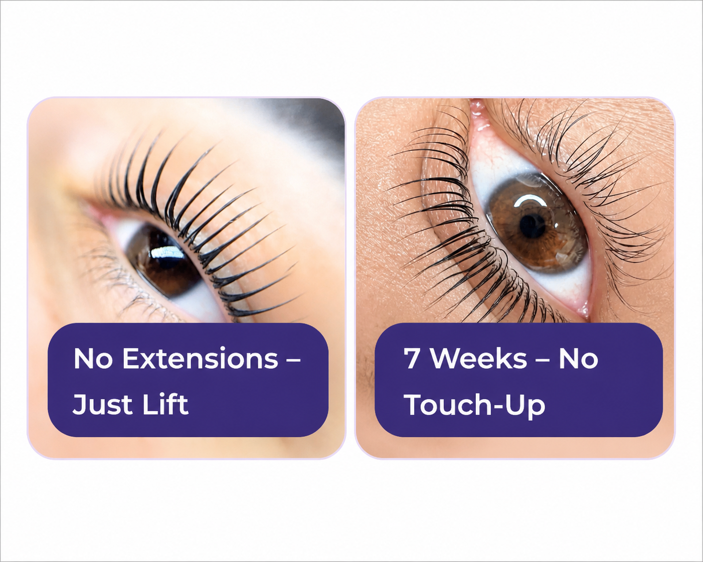 Korean lash lift – beautifully curled natural lashes with glossy, lifted finish
